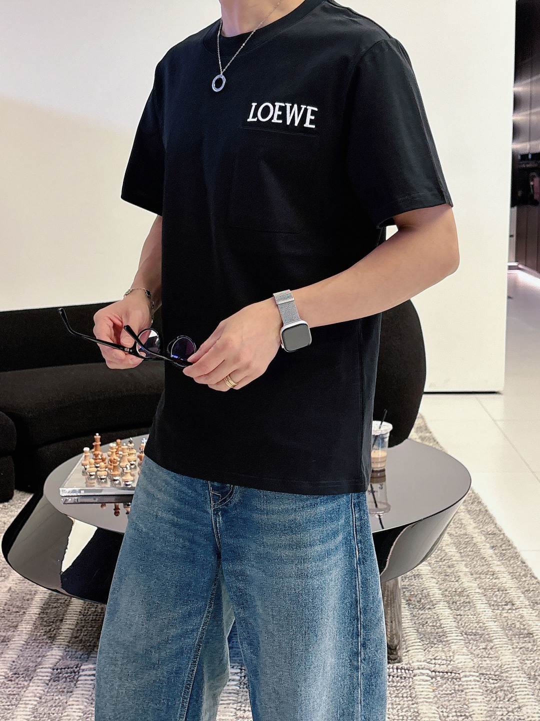 2026SS 新品LOEWE/罗意威 高品质圆领短袖T恤品牌经典 刺绣🪡字母LOGO官方同步 高版本 高