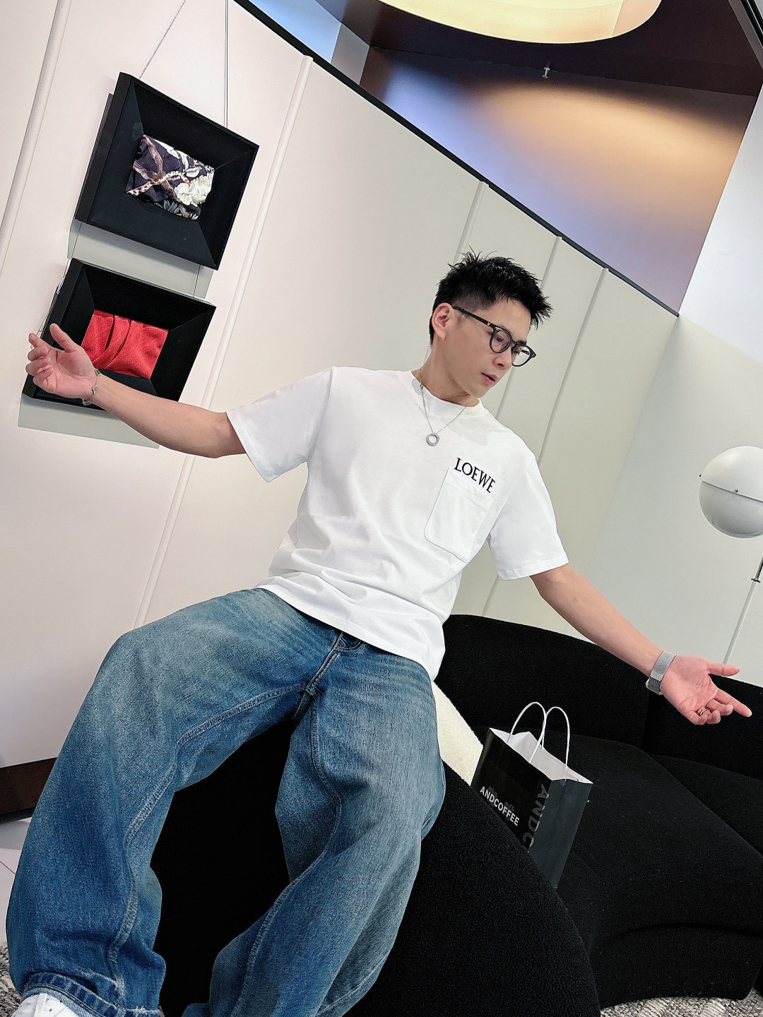 2026SS 新品LOEWE/罗意威 高品质圆领短袖T恤品牌经典 刺绣🪡字母LOGO官方同步 高版本 高