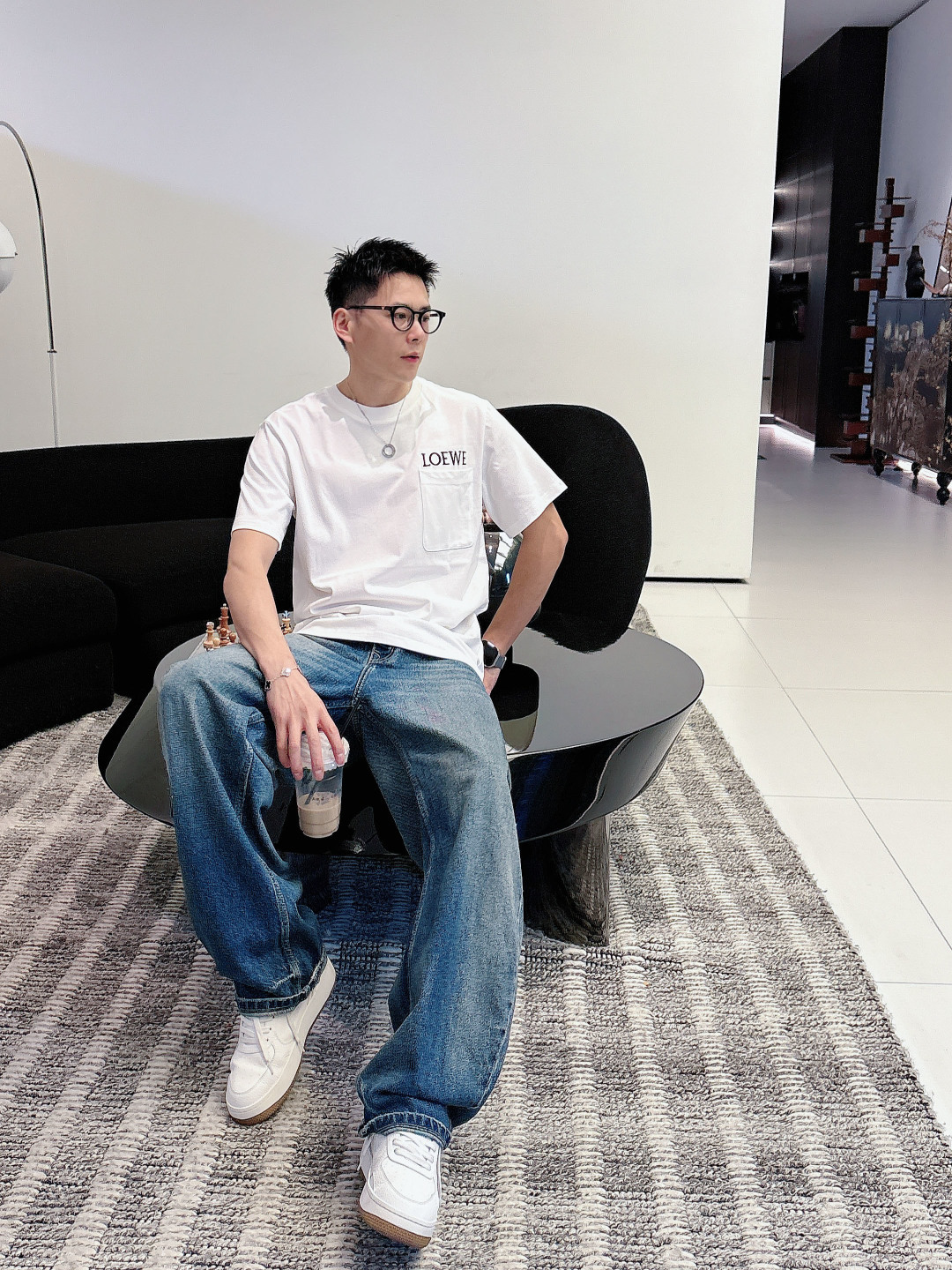 2026SS 新品LOEWE/罗意威 高品质圆领短袖T恤品牌经典 刺绣🪡字母LOGO官方同步 高版本 高