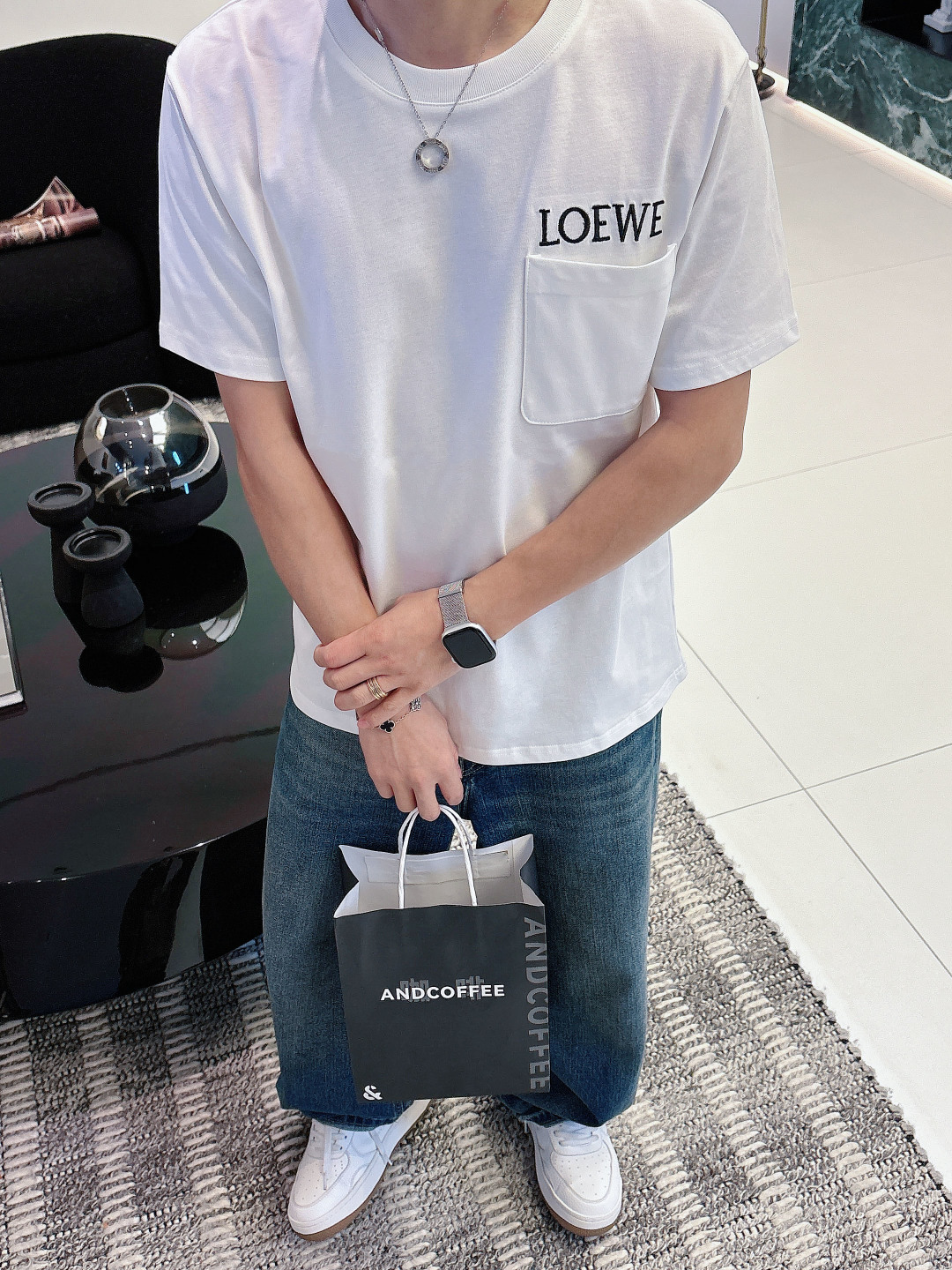 2026SS 新品LOEWE/罗意威 高品质圆领短袖T恤品牌经典 刺绣🪡字母LOGO官方同步 高版本 高