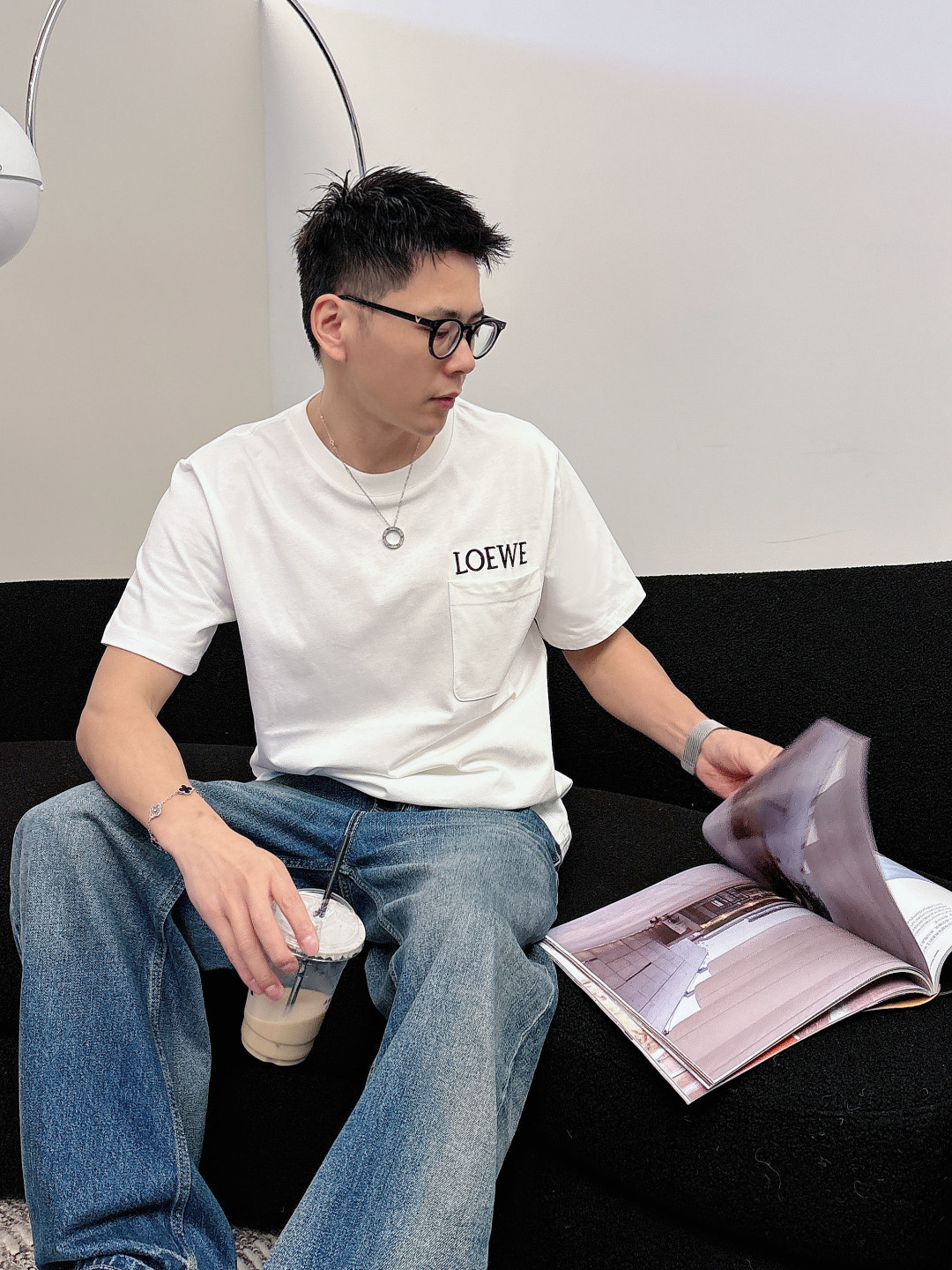 2026SS 新品LOEWE/罗意威 高品质圆领短袖T恤品牌经典 刺绣🪡字母LOGO官方同步 高版本 高