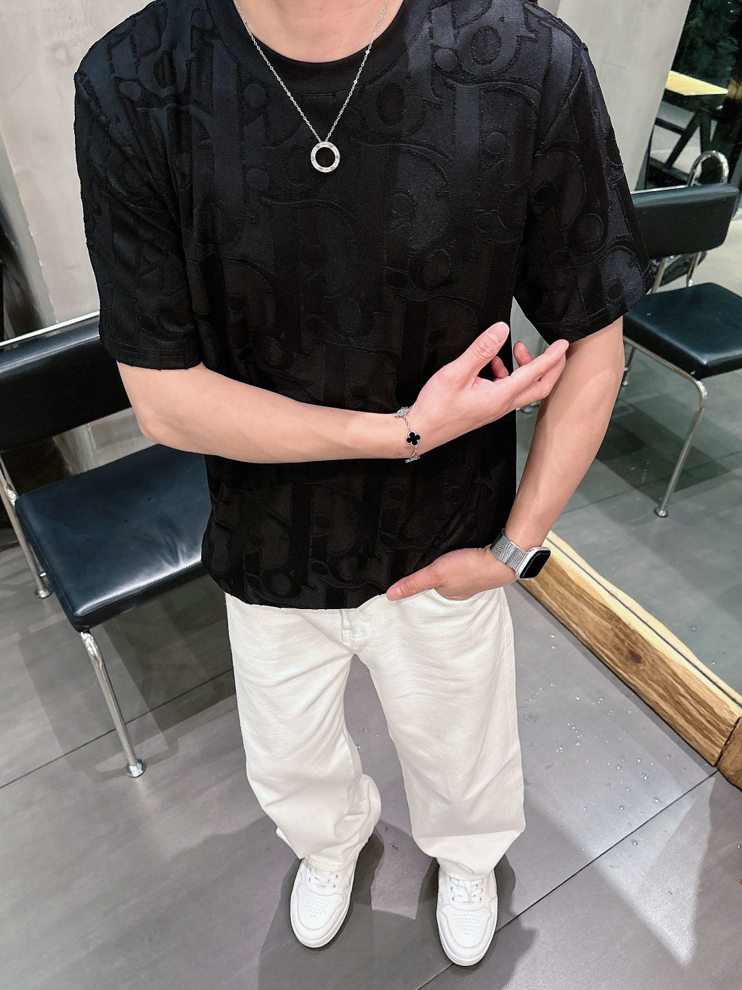 Dio 26ss新品 官网永远不败 经典款 永久精品 专柜永恒联名款 CD字母全身暗纹提logo 重工艺