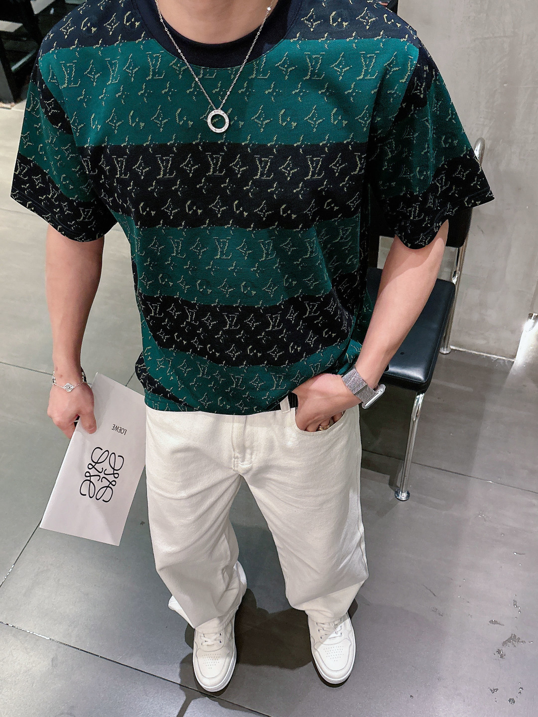 高版本 L家26ss新品 春夏新款 提花针织短袖轻奢主义 男女日常通勤穿搭必备单品 正确版本 欢迎对比详