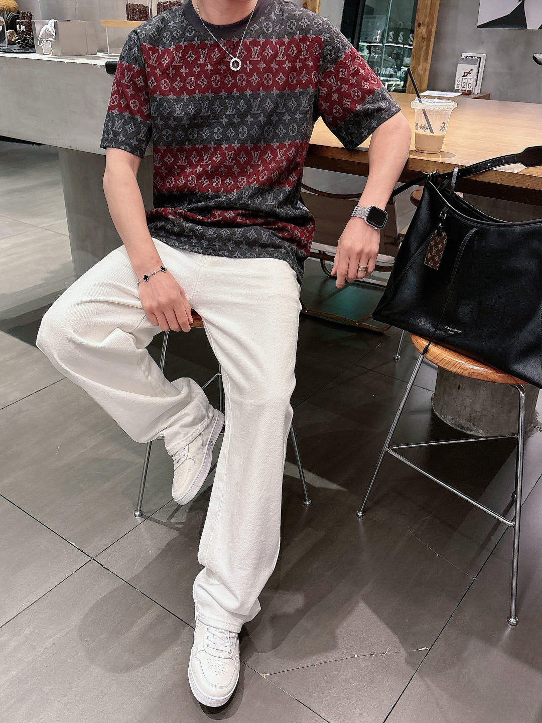 高版本 L家26ss新品 春夏新款 提花针织短袖轻奢主义 男女日常通勤穿搭必备单品 正确版本 欢迎对比详