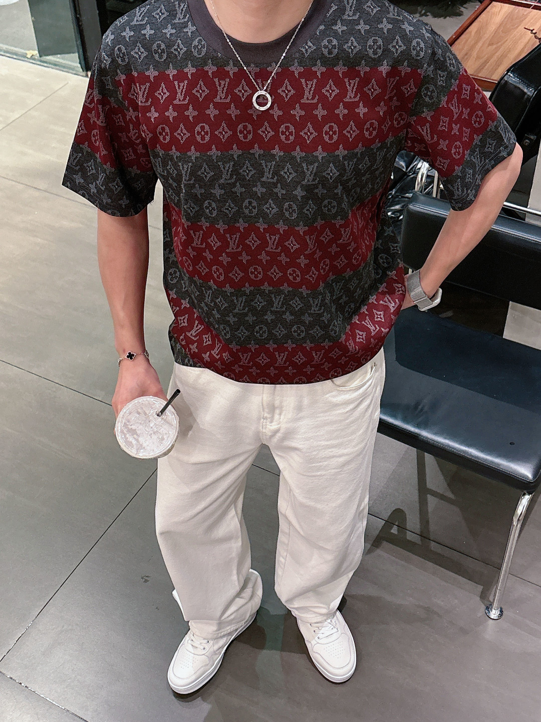 高版本 L家26ss新品 春夏新款 提花针织短袖轻奢主义 男女日常通勤穿搭必备单品 正确版本 欢迎对比详