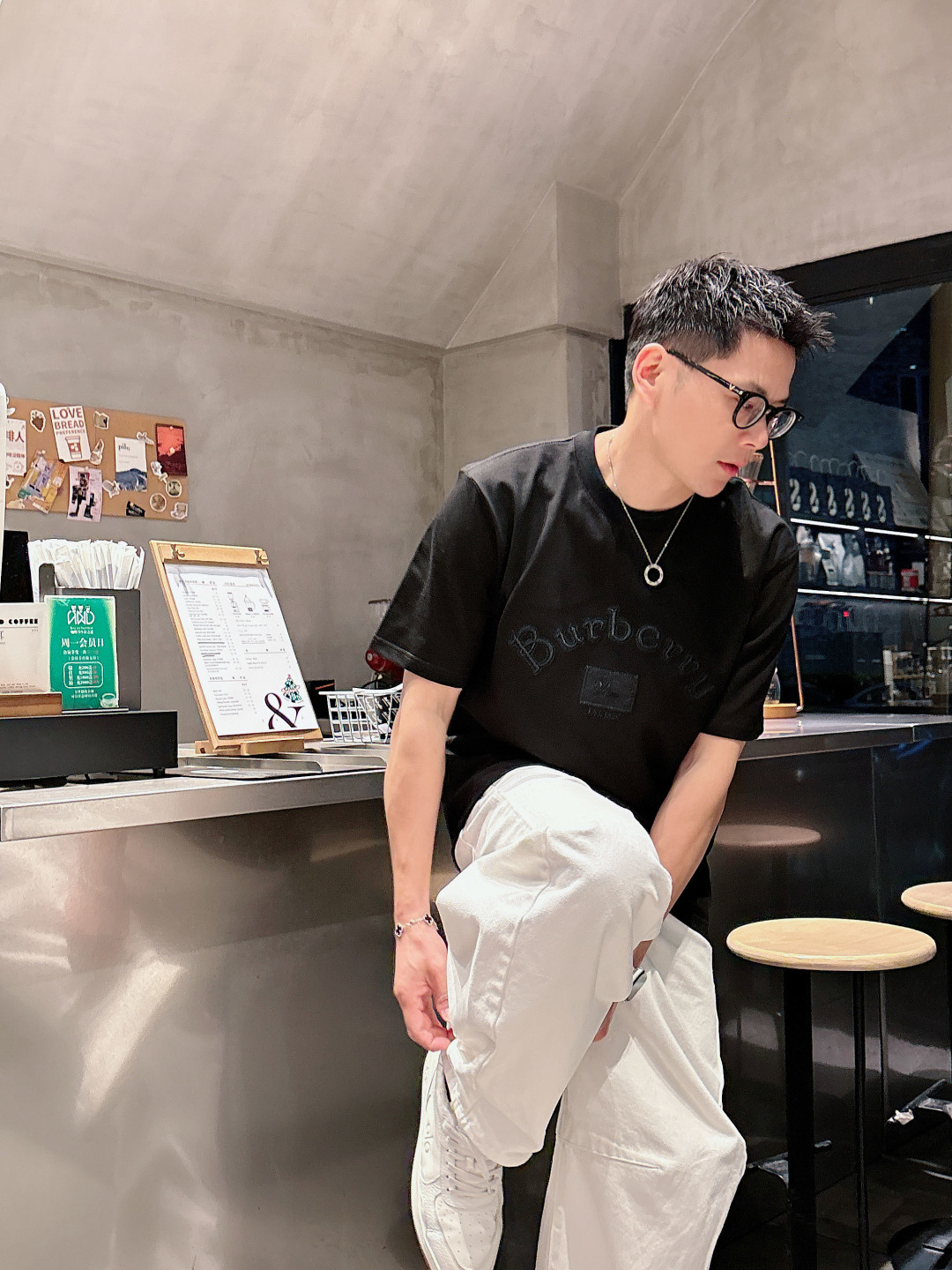 26新品#BURBERRY/巴宝莉 新款战马刺绣圆领短袖T恤高版本 高品质时尚个性 百搭潮流吊牌 领标 