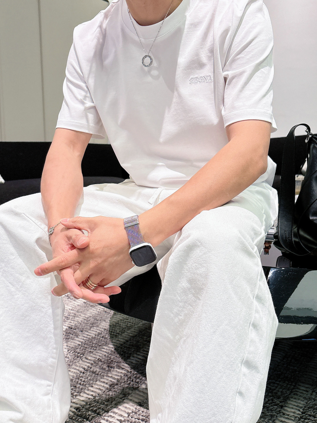 Zegna，2026ss夏季最新品，专柜同步有售，原单狠货，时尚休闲圆领短袖T恤，采用进口原版面料，舒适