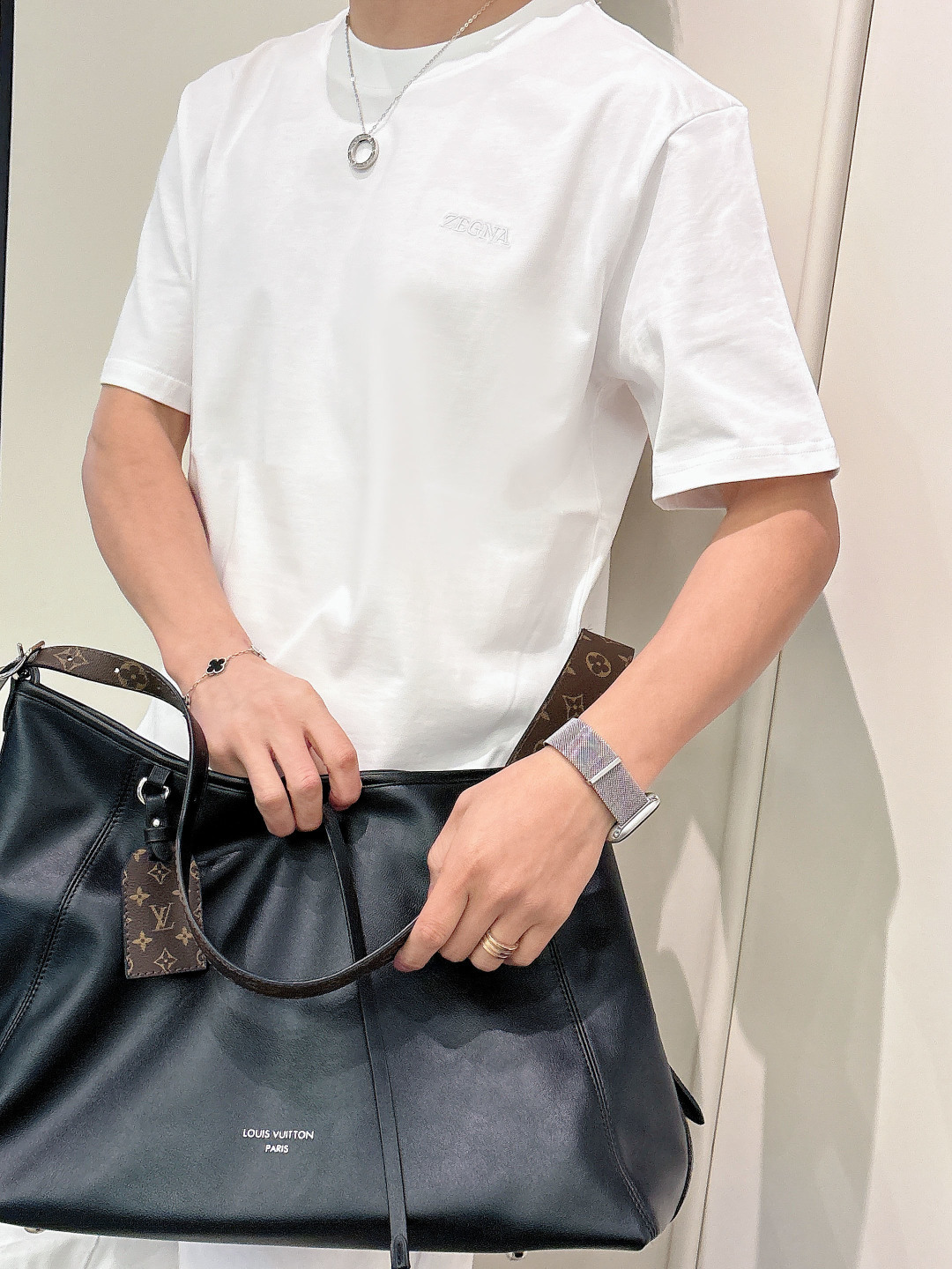 Zegna，2026ss夏季最新品，专柜同步有售，原单狠货，时尚休闲圆领短袖T恤，采用进口原版面料，舒适