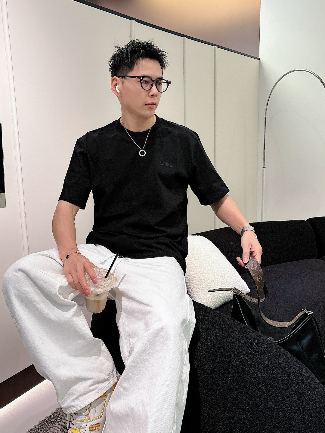 Zegna，2026ss夏季最新品，专柜同步有售，原单狠货，时尚休闲圆领短袖T恤，采用进口原版面料，舒适