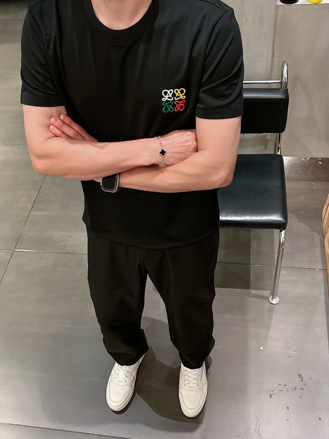 罗意威 2026春夏新款首发专柜最新款短袖圆领T恤 高端订制 经典品牌logo刺绣工艺设计 高端定制面料