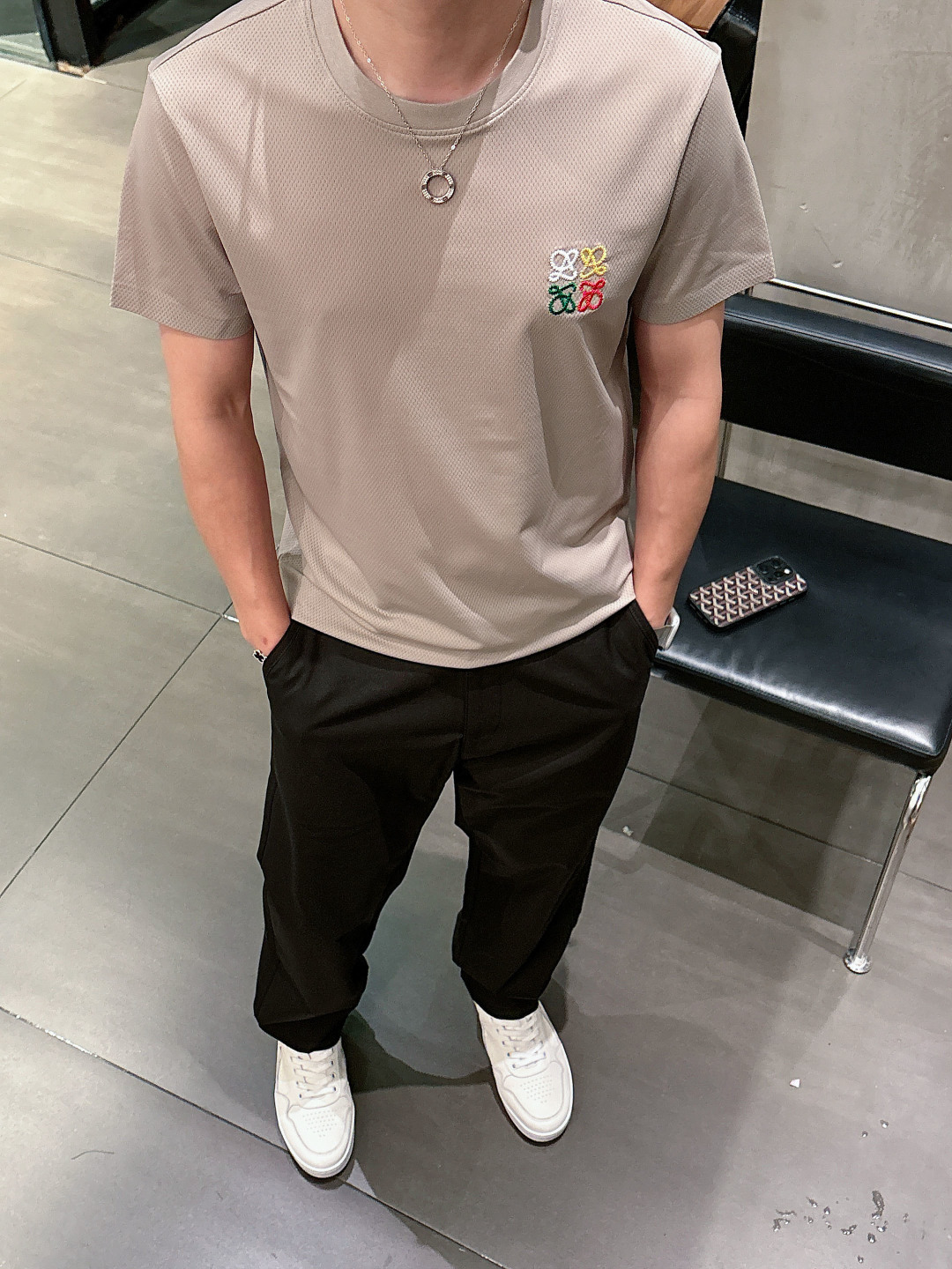 罗意威 2026春夏新款首发专柜最新款短袖圆领T恤 高端订制 经典品牌logo刺绣工艺设计 高端定制面料