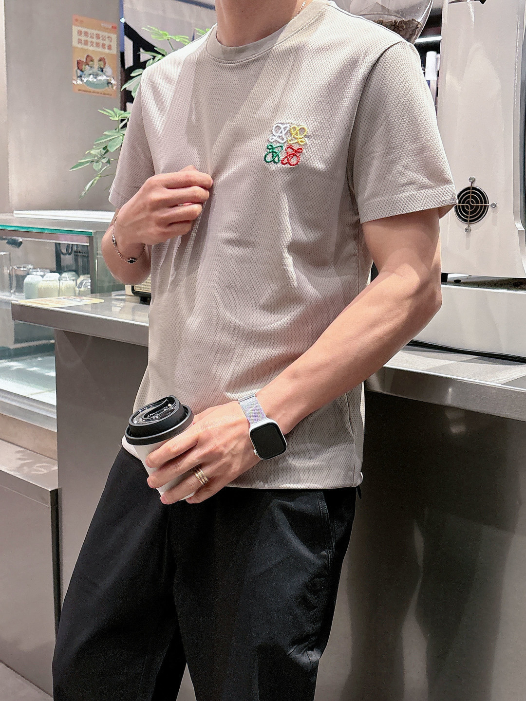 罗意威 2026春夏新款首发专柜最新款短袖圆领T恤 高端订制 经典品牌logo刺绣工艺设计 高端定制面料