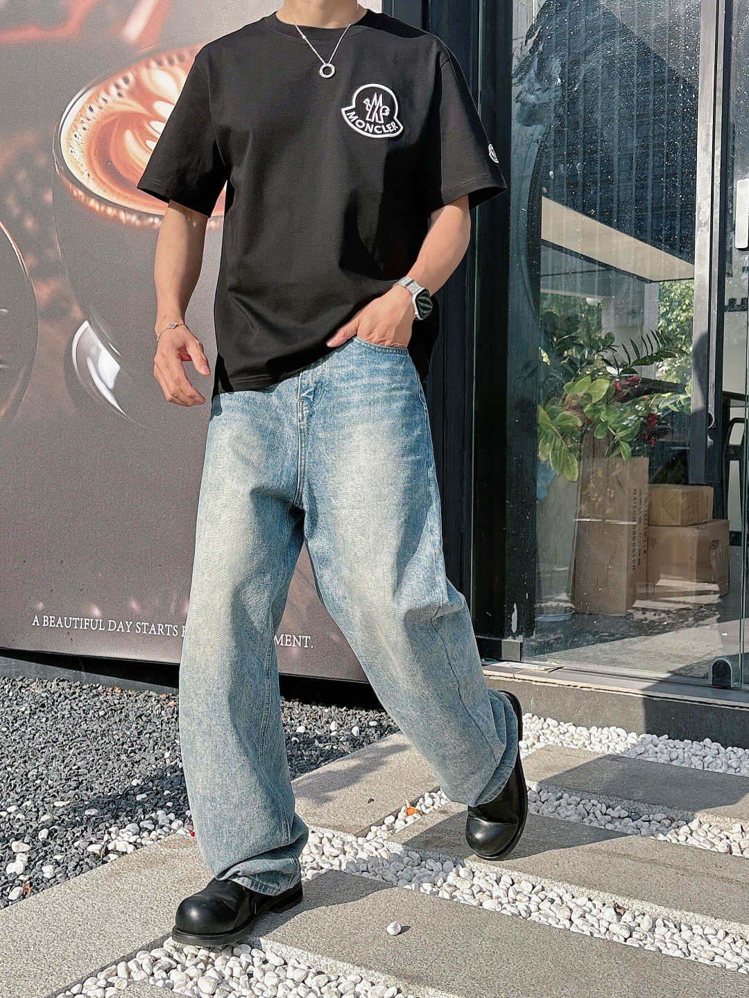 🌟MON*CLER 蒙口 2026春夏最新款男女同款👫休闲圆领短袖T恤！经典刺绣logo.既不单调也不复