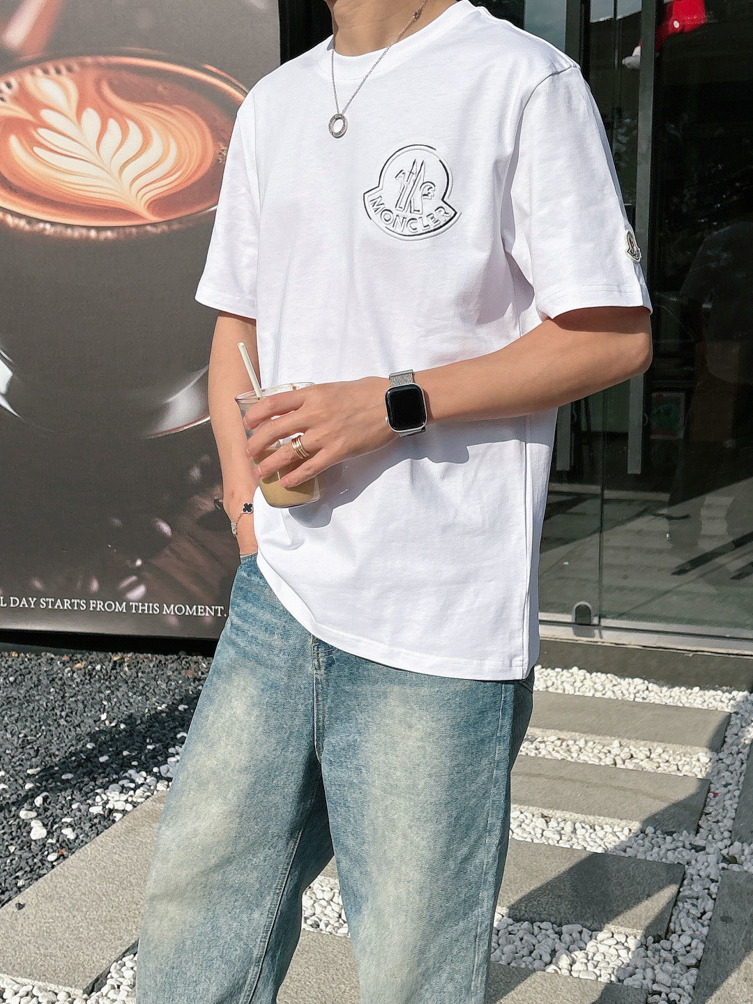 🌟MON*CLER 蒙口 2026春夏最新款男女同款👫休闲圆领短袖T恤！经典刺绣logo.既不单调也不复