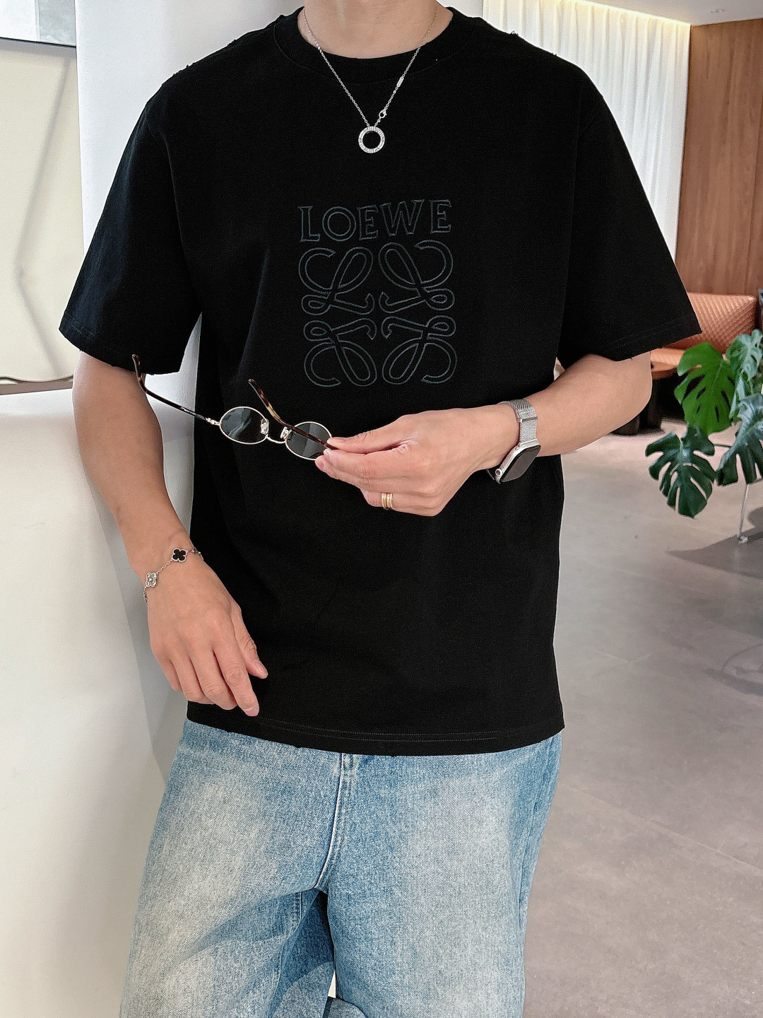 Loew2026ss 春夏新款首发专柜最新款短袖圆领T恤 高端订制 设计前卫时尚！经典品牌logo高端定