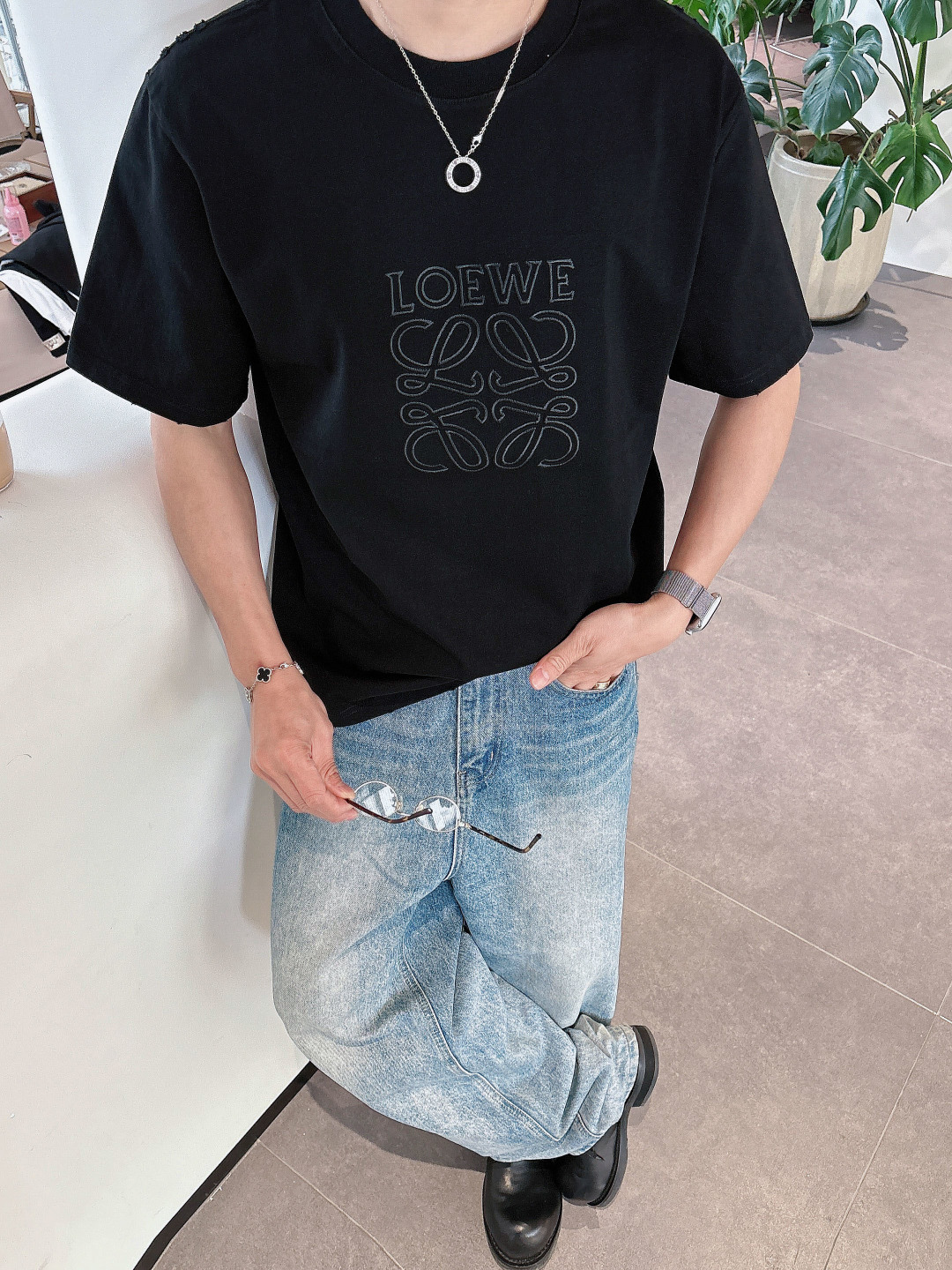 Loew2026ss 春夏新款首发专柜最新款短袖圆领T恤 高端订制 设计前卫时尚！经典品牌logo高端定