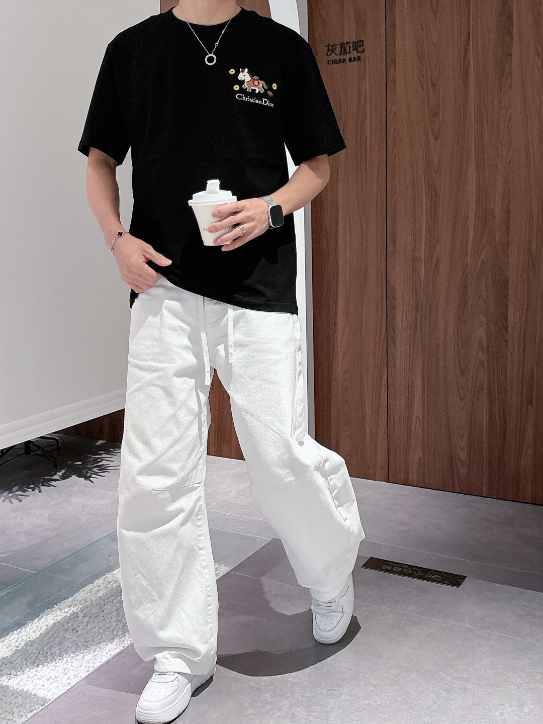 Dior*迪奥 2026 刺绣小马‼️短袖T恤®🖤一眼心动的Dior限定款来啦!'胸前立体刺绣小马萌趣吸