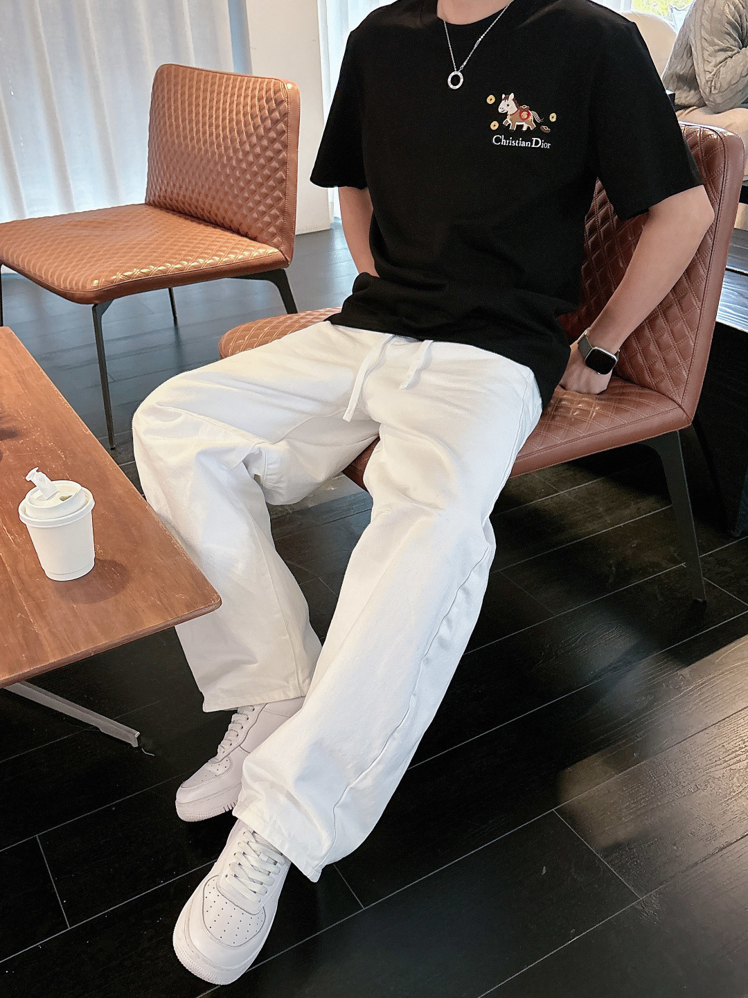 Dior*迪奥 2026 刺绣小马‼️短袖T恤®🖤一眼心动的Dior限定款来啦!'胸前立体刺绣小马萌趣吸