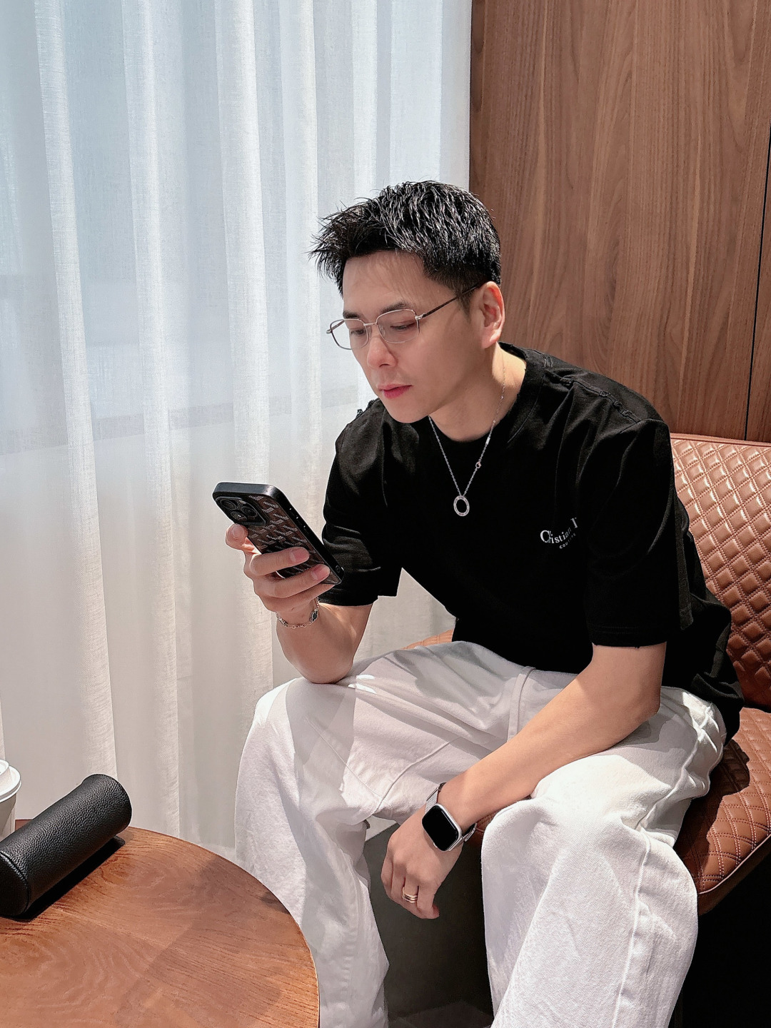 DO# 2026ss春夏新款首发专柜最新款短袖圆领T恤 高端订制 设计前卫时尚！品牌logo磨破工艺设计