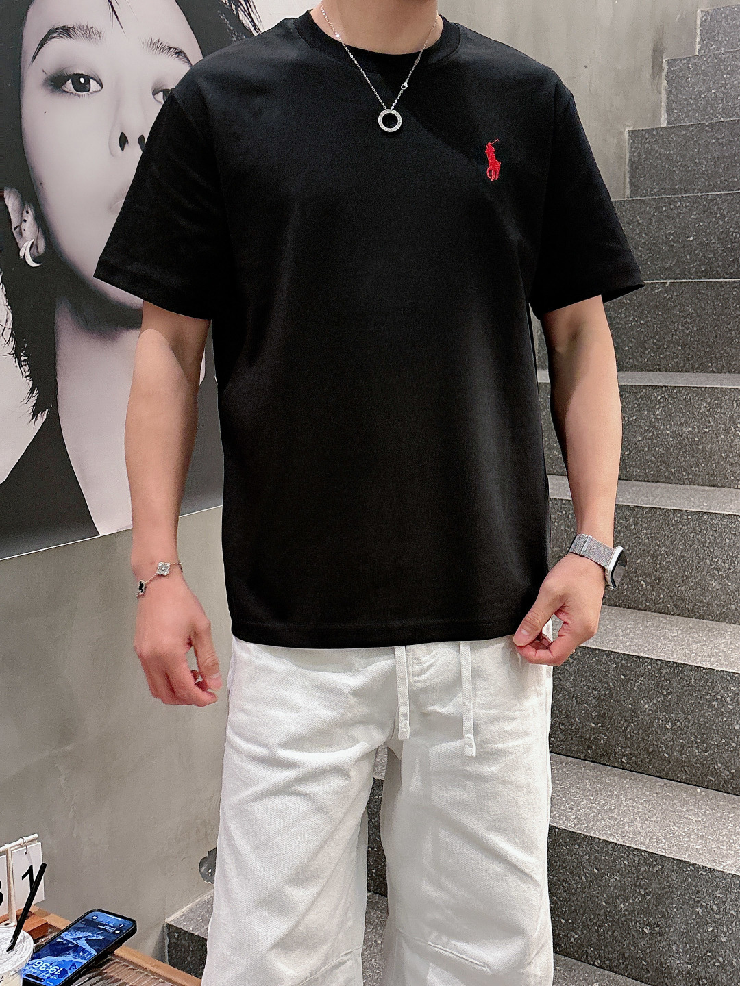 2026ss新品时尚休闲圆领休闲短袖 经典元素设计！没有过多复杂的工艺 玩的就是设计与材质的融合 专柜尺