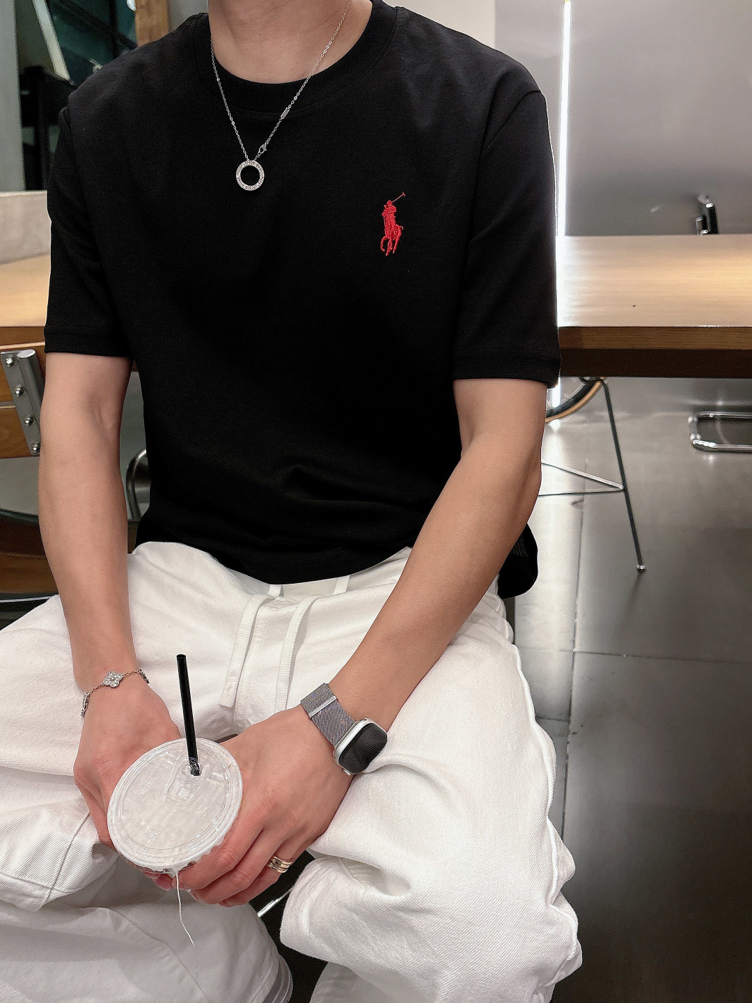 2026ss新品时尚休闲圆领休闲短袖 经典元素设计！没有过多复杂的工艺 玩的就是设计与材质的融合 专柜尺