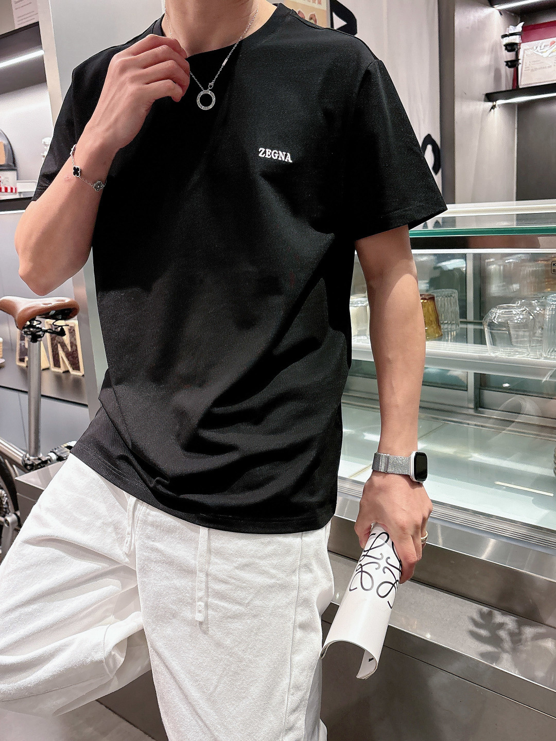 2026ss新品 Z家 春夏正面饰有撞色品牌经典元素 字母logo花字立体刺绣 短袖T恤，经典极简风格设