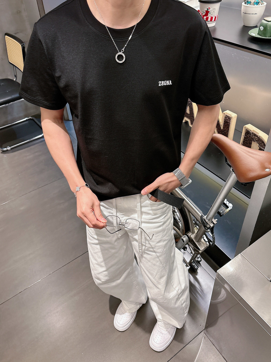 2026ss新品 Z家 春夏正面饰有撞色品牌经典元素 字母logo花字立体刺绣 短袖T恤，经典极简风格设