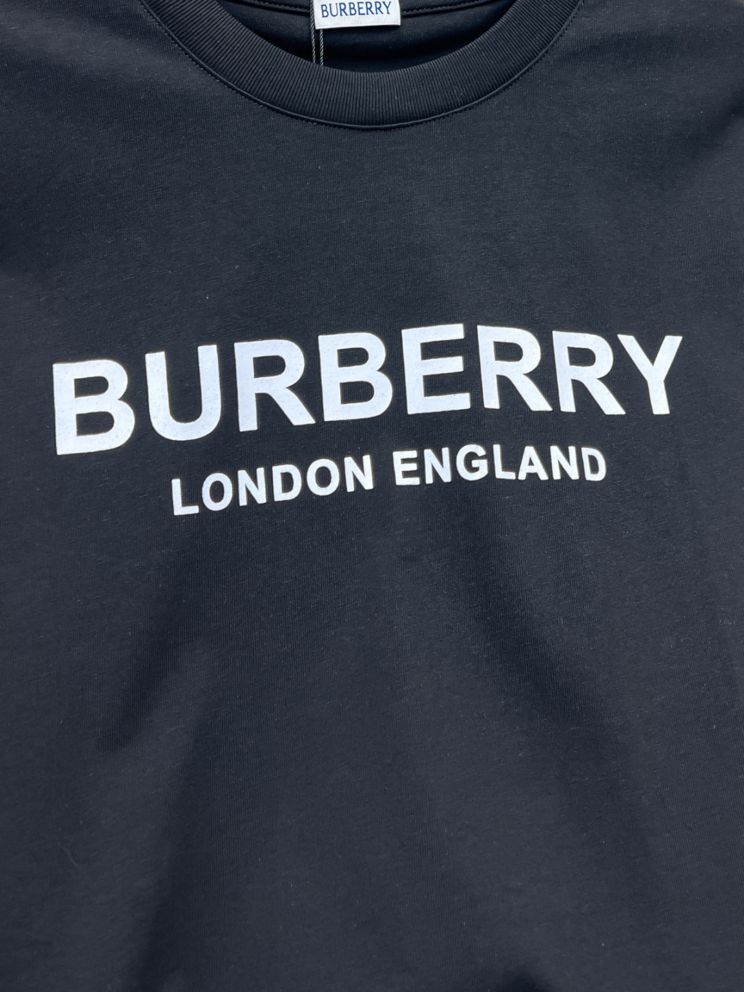BURBE圆领短袖T恤品牌经典 立体双层胶印字母LOGO压花工艺官方同步  高版本 高品质时尚个性  百
