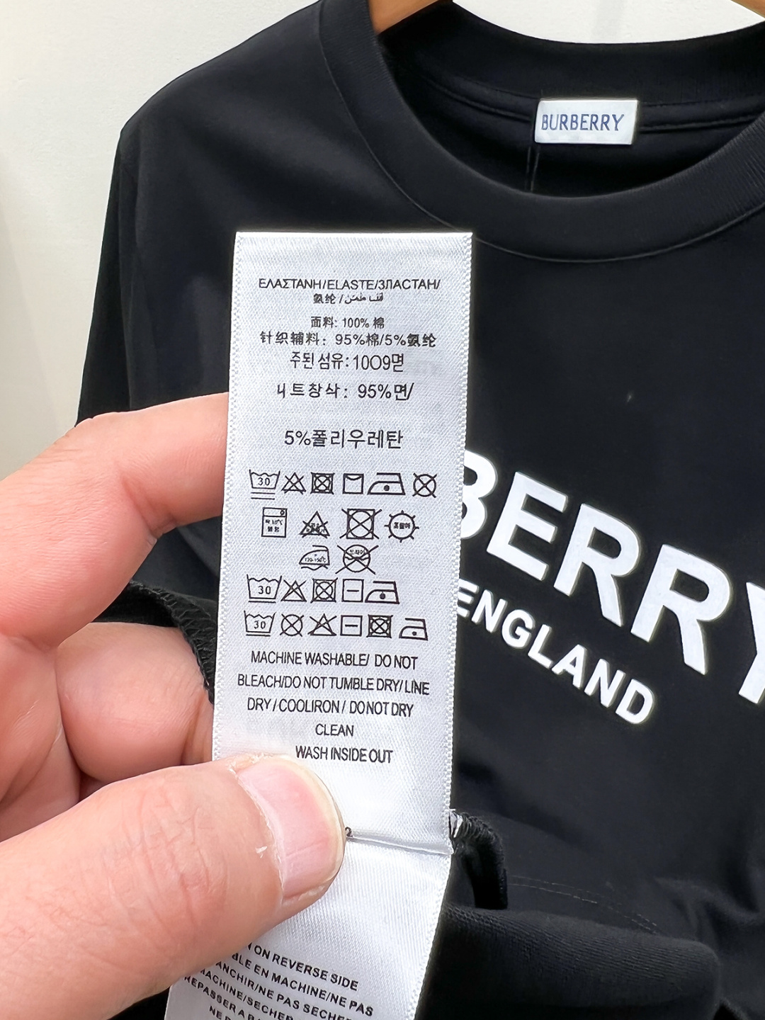 BURBE圆领短袖T恤品牌经典 立体双层胶印字母LOGO压花工艺官方同步  高版本 高品质时尚个性  百