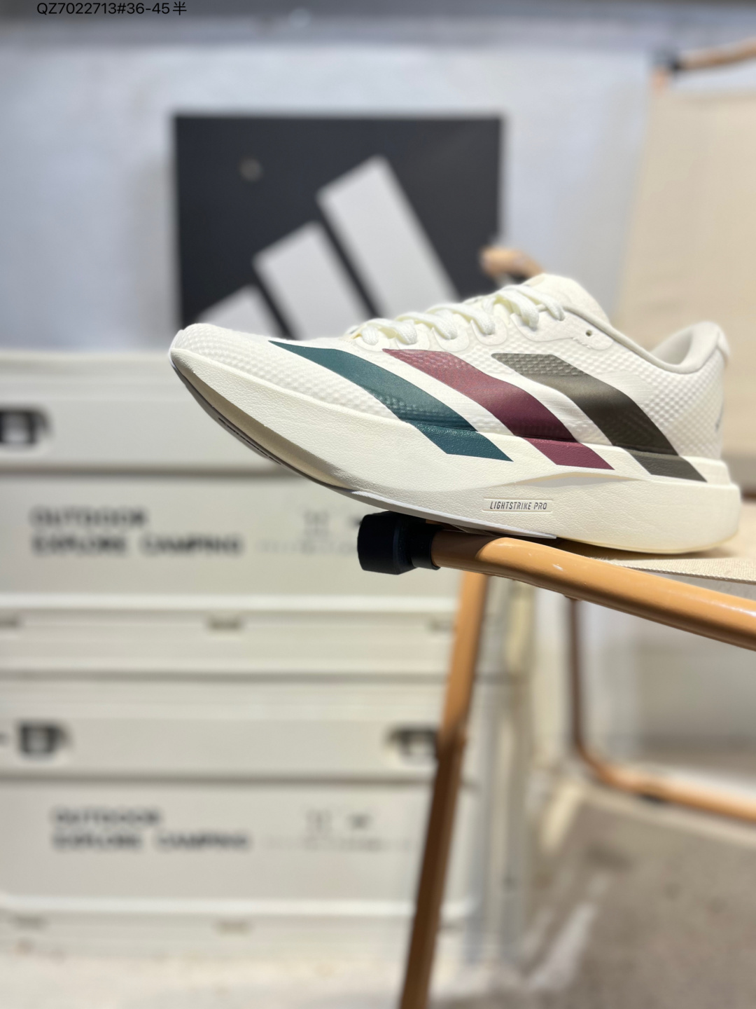 Adidas Adizero EVO SL ATR马拉松飞线贾卡轻质透气休闲运动跑步鞋 采用双层透气网纱 Flywire动态飞线绑缚鞋面材质 内置Zoom小气垫装置KK3674 QZ7022713#36-45半