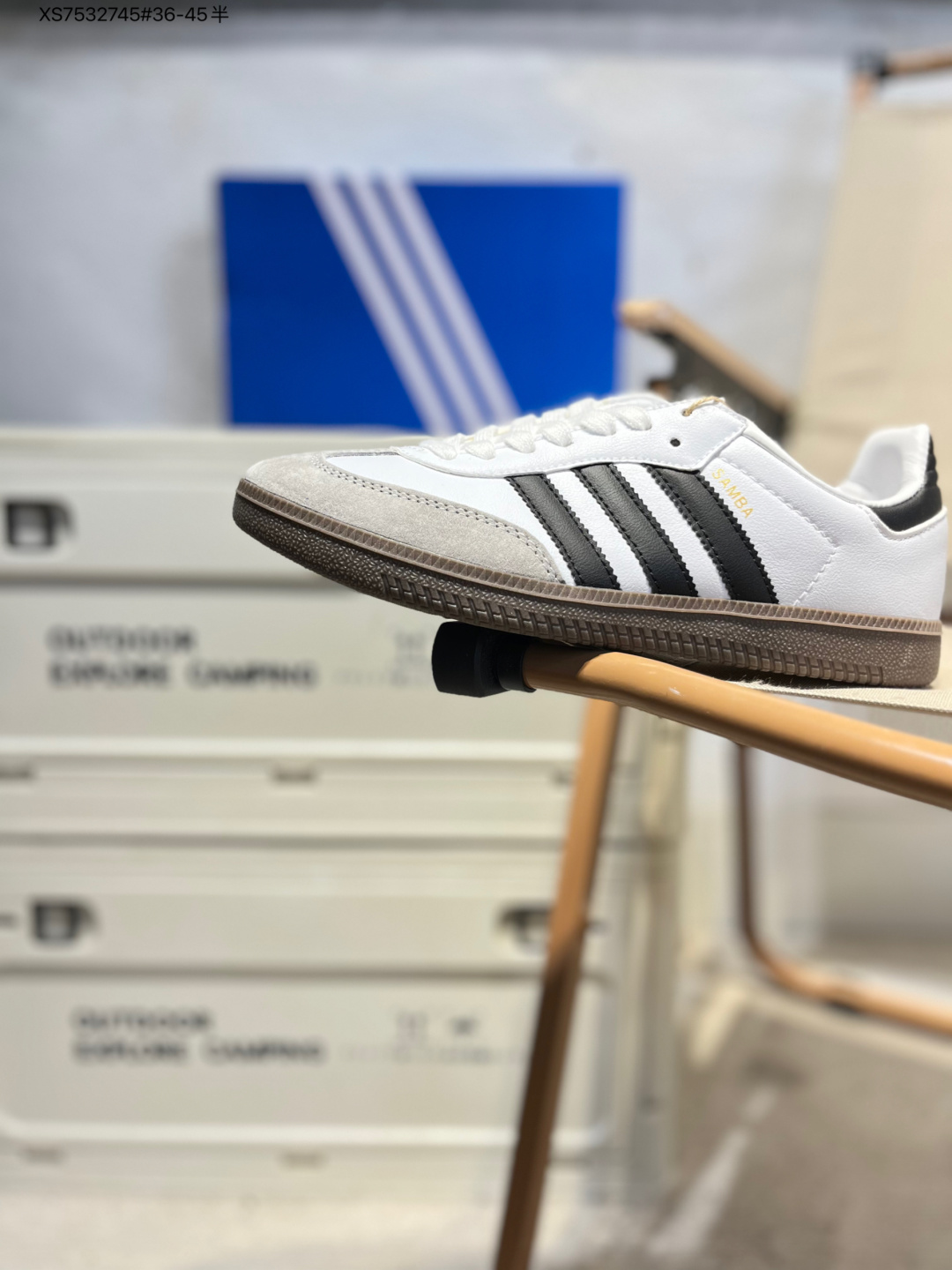️三叶草Adidas Originals Samba Vegan OG”SPD“桑巴舞系列绅士德训足球风百搭低帮休闲运动板鞋B75806 XS7532745#36-45半 image 1