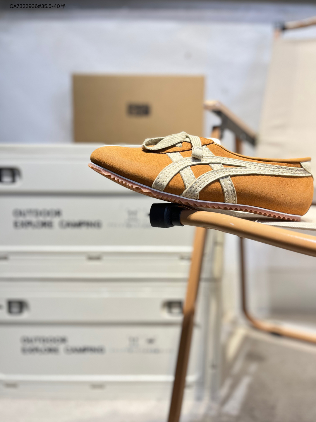 ️Versace x Onitsuka Tiger 鬼冢虎 联名款 Tai-ChiSakura 牛皮革绒面革 麂皮系带平底 低帮休闲鞋1025116 QA7322936#35.5-40半 image 1