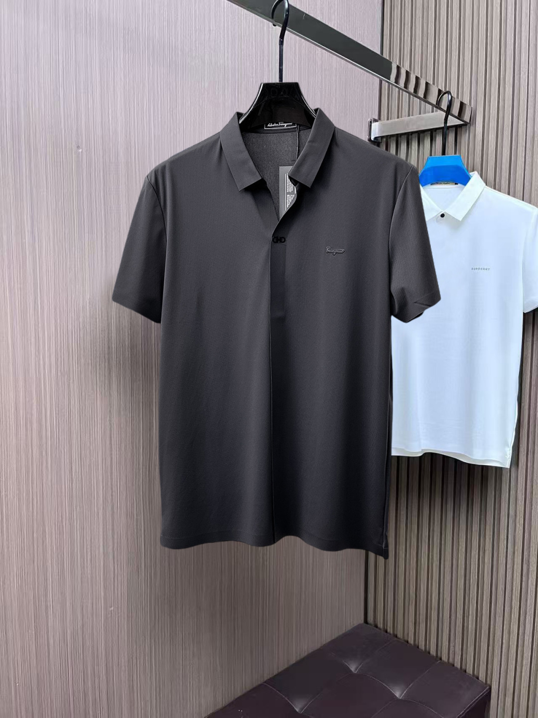 Ferragamo Men's Casual Business Polo Shirt - Comfortable Tech Fabric