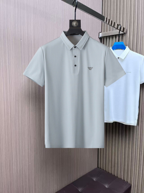 Armani Men's Short Sleeve Quick-Dry Polo Shirt - Business Casual Style 1 Armani Men's Short Sleeve Quick-Dry Polo Shirt - Business Casual Style