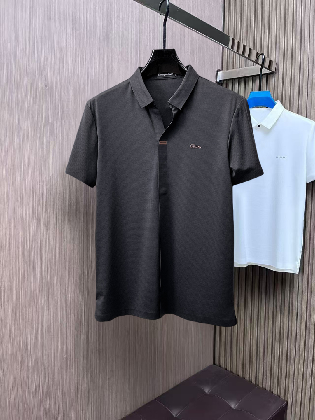 Zegna Men's Short Sleeve Polo Shirt - Tech Fabric, Breathable, Quick Dry