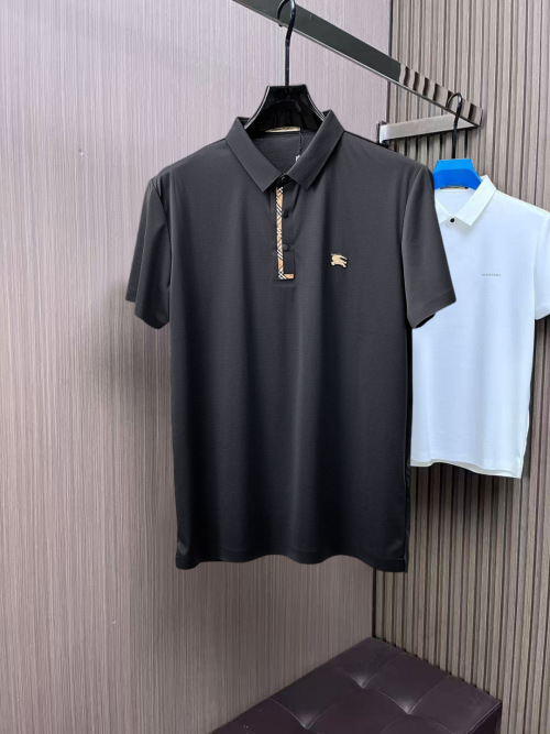 Burberry Men's Black Polo Shirt - Short Sleeve, Casual Business Style 1 Burberry Men's Black Polo Shirt - Short Sleeve, Casual Business Style