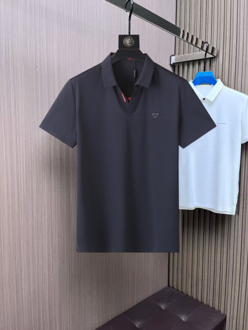 Prada Men's Business Casual Polo Shirt - Breathable & Comfortable Fabric 1 Prada Men's Business Casual Polo Shirt - Breathable & Comfortable Fabric