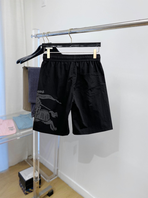 Burberry Men's Black Cotton Blend Shorts with Equestrian Knight Design 1 Burberry Men's Black Cotton Blend Shorts with Equestrian Knight Design