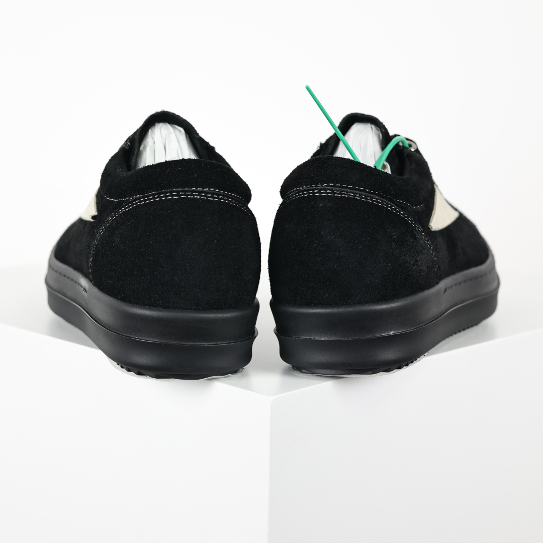 【渠道代工厂订单 RO 欧文斯 Rickowens 麂皮黑武士】最新版底模，字体凹进去的！一比一规格礼盒