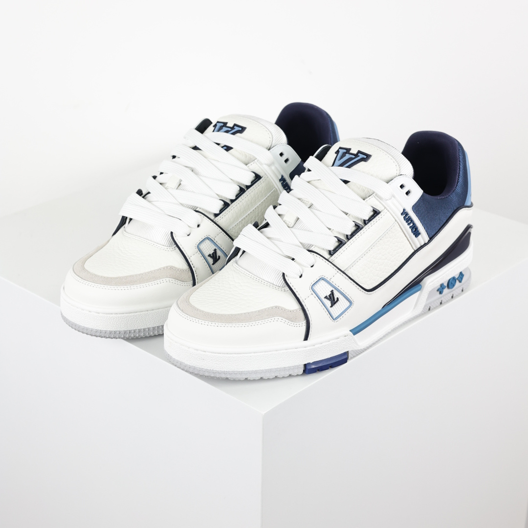 550 Lv Trainer X1 Max 版本 高奢经典巅峰 新款白蓝 东莞纯原顶级高端复刻