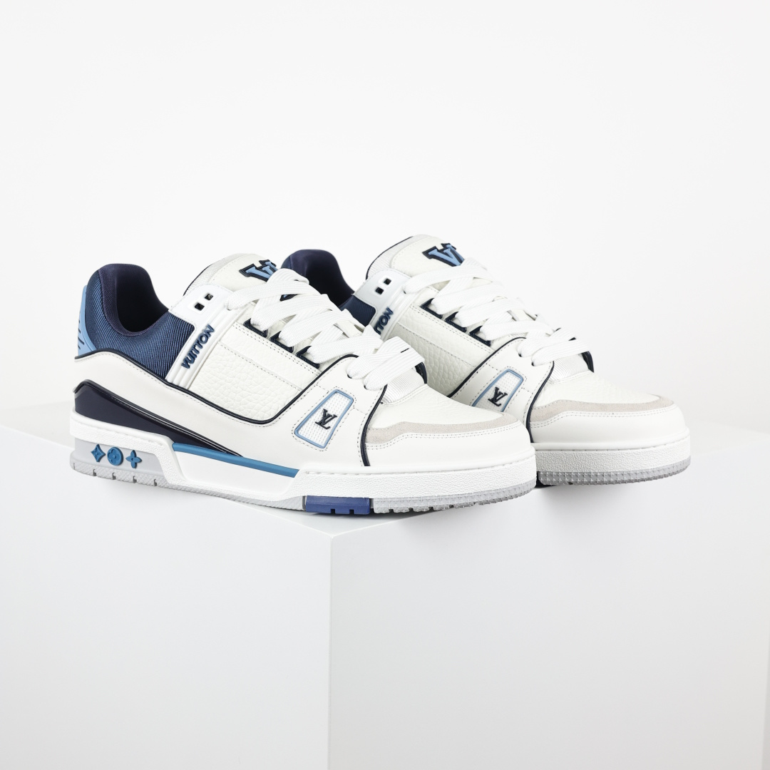 550 Lv Trainer X1 Max 版本 高奢经典巅峰 新款白蓝 东莞纯原顶级高端复刻