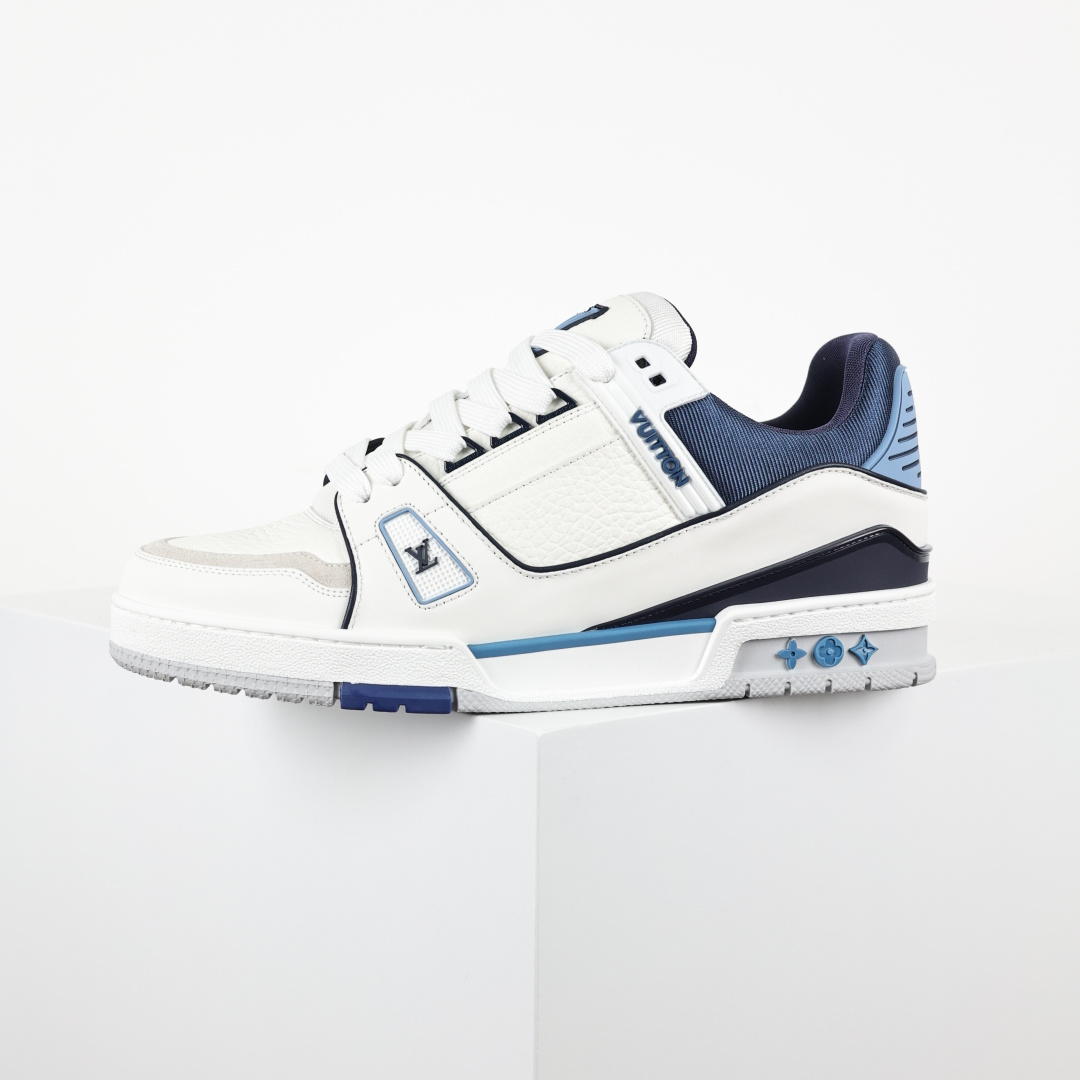 550 Lv Trainer X1 Max 版本 高奢经典巅峰 新款白蓝 东莞纯原顶级高端复刻