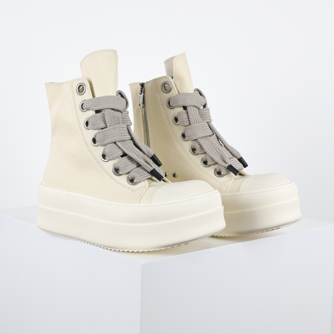 RO / Rick Owens DRKSHDW 瑞克·欧文斯大匡威/低帮/经典底/粗鞋带/光泽金属尼龙布