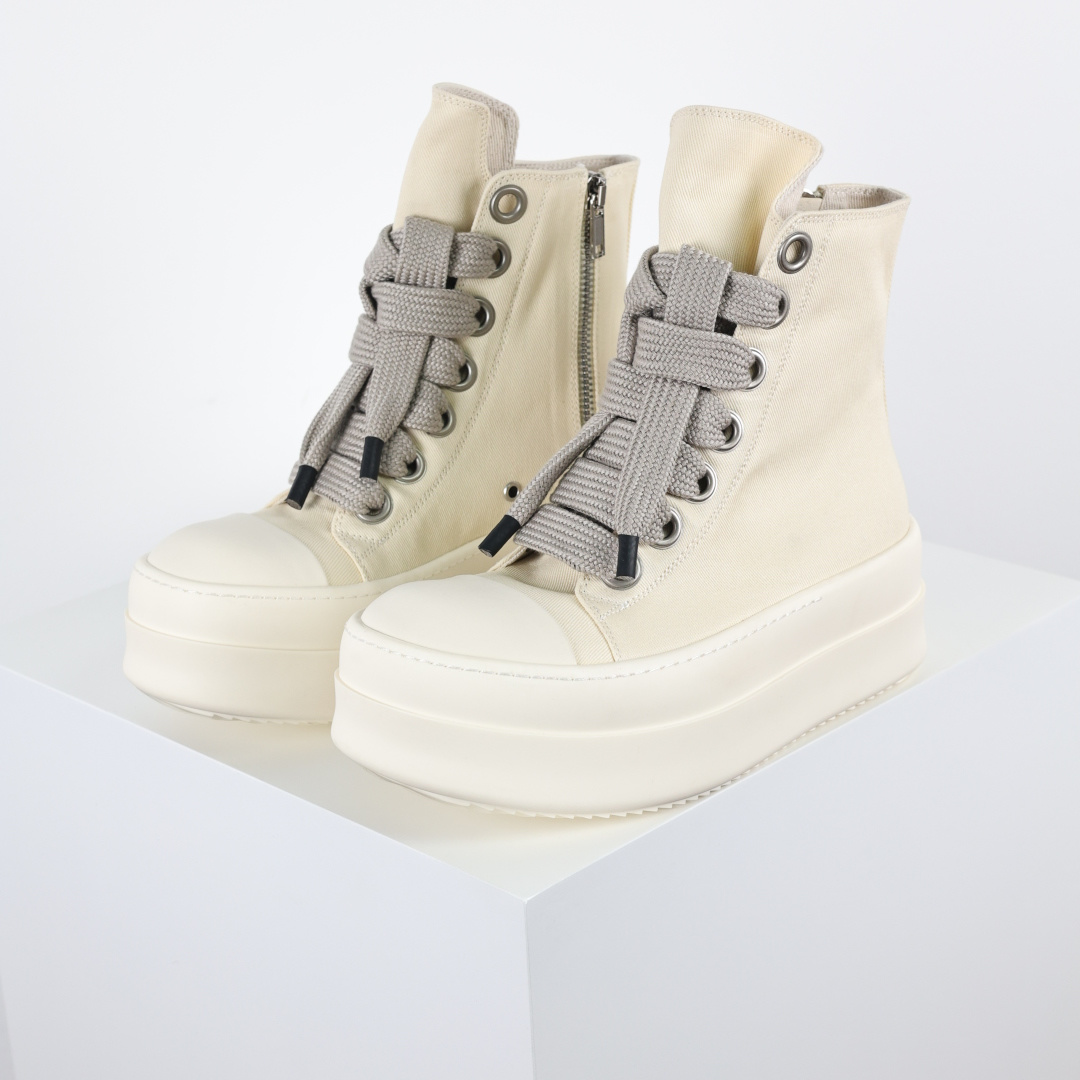 RO / Rick Owens DRKSHDW 瑞克·欧文斯大匡威/低帮/经典底/粗鞋带/光泽金属尼龙布
