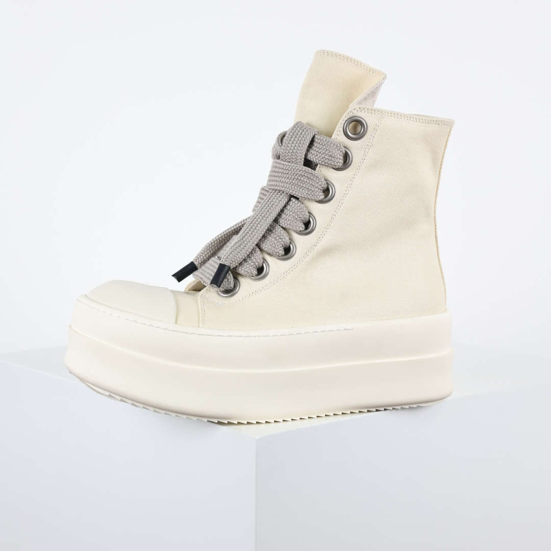 RO / Rick Owens DRKSHDW 瑞克·欧文斯大匡威/低帮/经典底/粗鞋带/光泽金属尼龙布