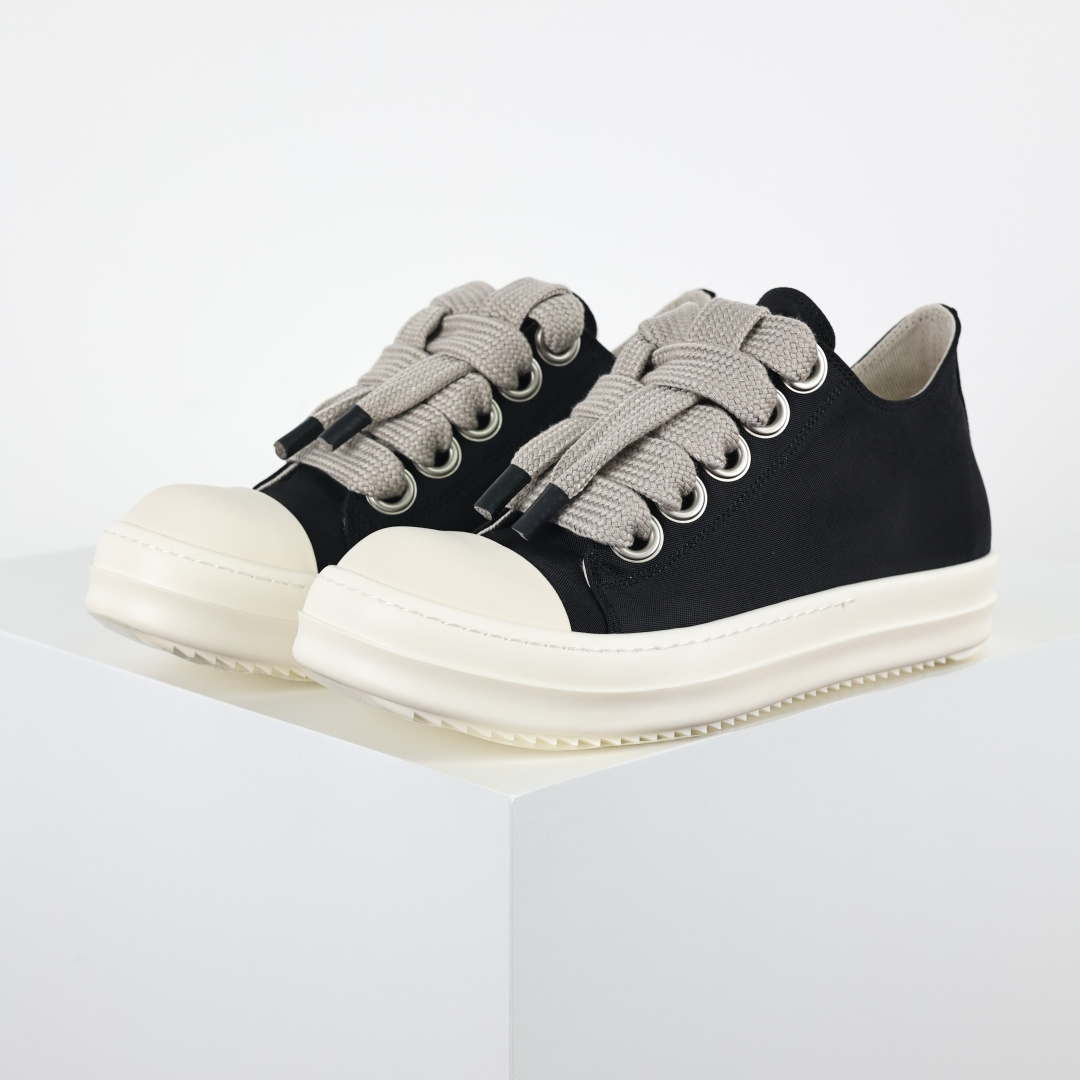 RO / Rick Owens DRKSHDW 瑞克·欧文斯大匡威/低帮/厚底/ 光泽金属尼龙布 低帮 