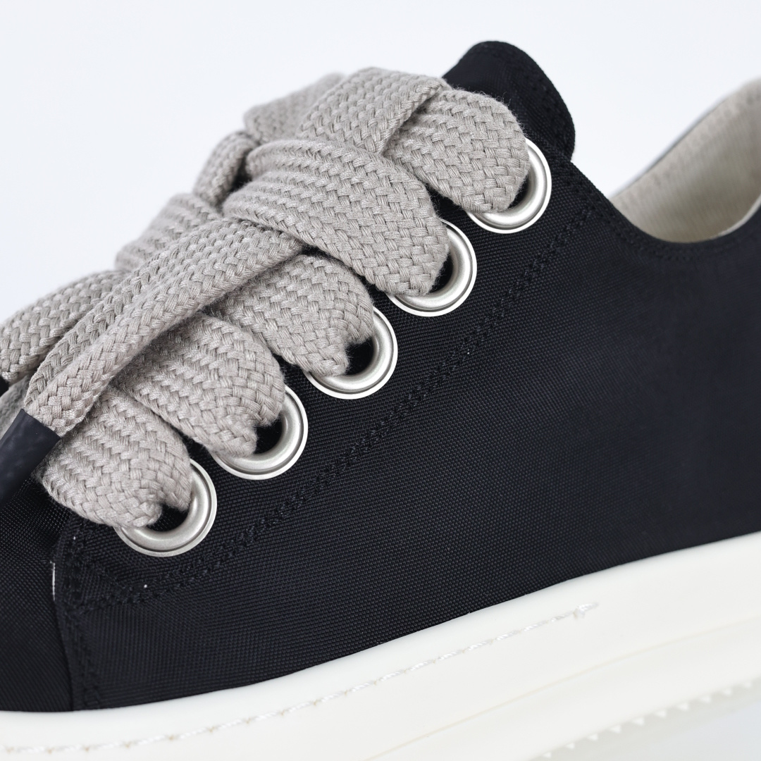 RO / Rick Owens DRKSHDW 瑞克·欧文斯大匡威/低帮/厚底/ 光泽金属尼龙布 低帮 