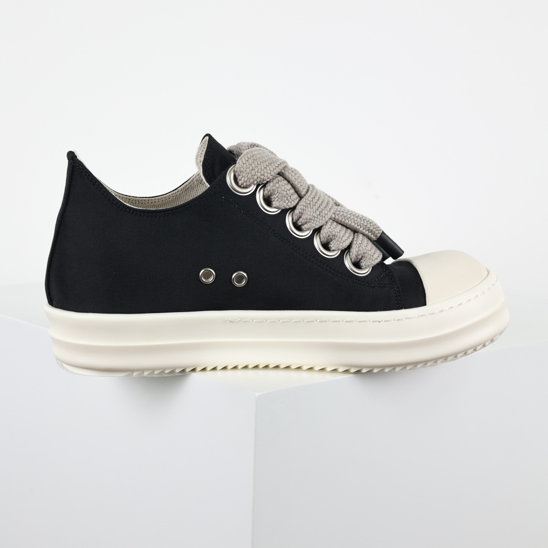 RO / Rick Owens DRKSHDW 瑞克·欧文斯大匡威/低帮/厚底/ 光泽金属尼龙布 低帮 