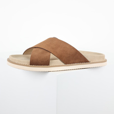 X1 版本 Brunello Cucinelli 绒面革 Bc交叉拖 卡其色鞋面甄选进口牛反绒皮打造,深 X1 版本 Brunello Cucinelli 绒面革 Bc交叉拖 卡其色鞋面甄选进口牛反绒皮打造,深