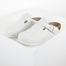 Birkenstock Boston 勃肯 包头半拖 白灰全新勃肯半拖 舒适又时髦 潮人必备单品 正确校 Birkenstock Boston 勃肯 包头半拖 白灰全新勃肯半拖 舒适又时髦 潮人必备单品 正确校
